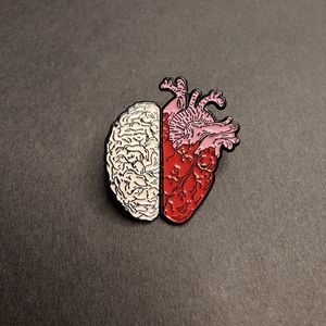 BOGO | Half Brain Half Heart Artsy Pin